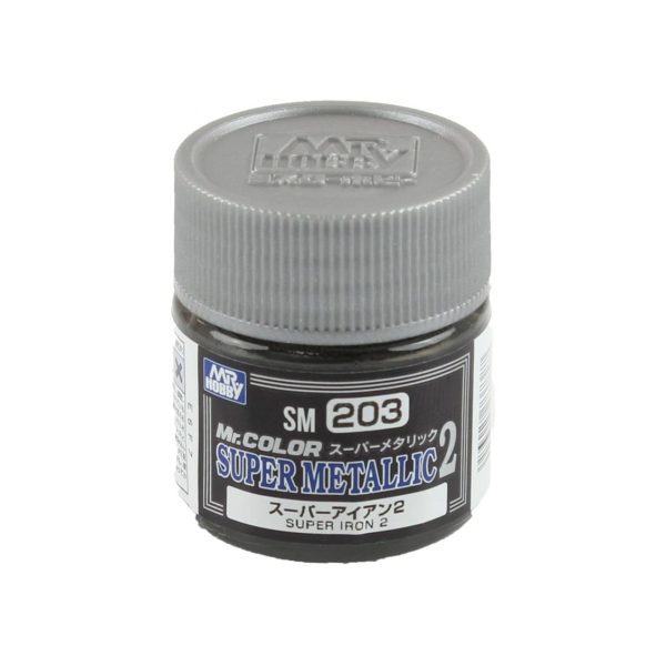 10 ml. Super Iron II Mr.Color Metalik Colors Serisi Maket Boyası, Mr.Hobby SM203