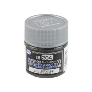 10 ml. Super Stainless II Mr.Color Metalik Colors Serisi Maket Boyası, Mr.Hobby SM204
