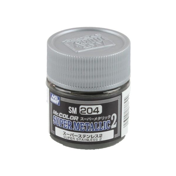 10 ml. Super Stainless II Mr.Color Metalik Colors Serisi Maket Boyası, Mr.Hobby SM204