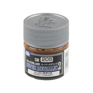 10 ml. Super Titanium II Mr.Color Metalik Colors Serisi Maket Boyası, Mr.Hobby SM205