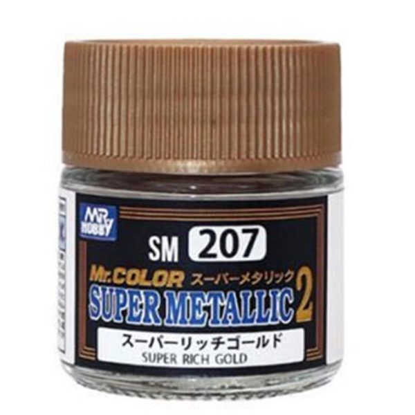 10 ml. Super Rich Altın II Mr.Color Metalik Colors Serisi Maket Boyası, Mr.Hobby SM207