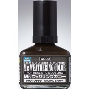 40 ml. Mr.Weathering Ground Brown Eskitme Maket Boyası, Mr.Hobby WC02