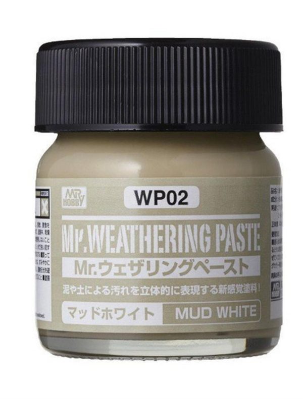 40 ml. Mr.Weathering Paste Mud White Eskitme Macunu, Mr.Hobby WP02