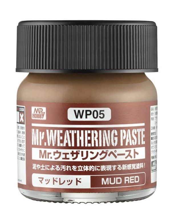 40 ml. Mr.Weathering Paste Mud Red Eskitme Macunu, Mr.Hobby WP05