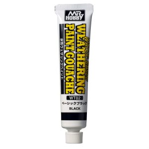 20 ml. Basic Black Su Bazlı Guaj Eskitme Boyası, Mr.Hobby WT02