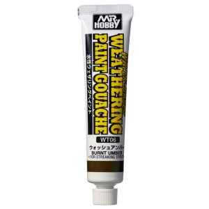 20 ml. Burnt Umber Su Bazlı Guaj Eskitme Boyası, Mr.Hobby WT06