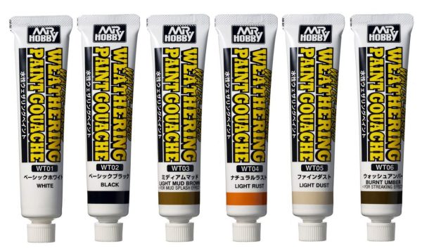 20 ml.x 6 Su Bazlı Guaj Eskitme Boyası Seti, Mr.Hobby WTS01 - Görsel 2