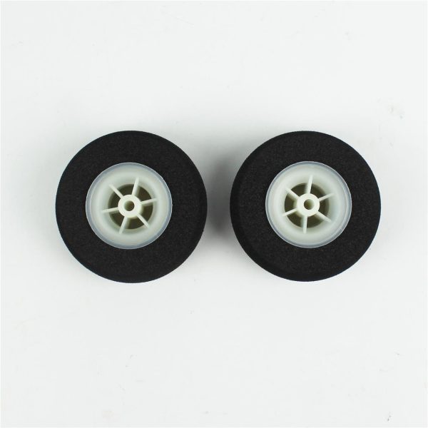 Süper Hafif Tekerlek Sünger Lastikli Beyaz Jantlı D50×?3.5×H19 mm 2 Adet, Haoye HY006-00501