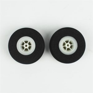 Süper Hafif Tekerlek Sünger Lastikli Beyaz Jantlı D55×?3.5×H19 mm 2 Adet, Haoye HY006-00502