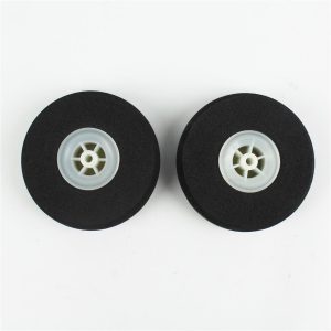 Süper Hafif Tekerlek Sünger Lastikli Beyaz Jantlı D75×?4×H21 mm 2 Adet, Haoye HY006-00508