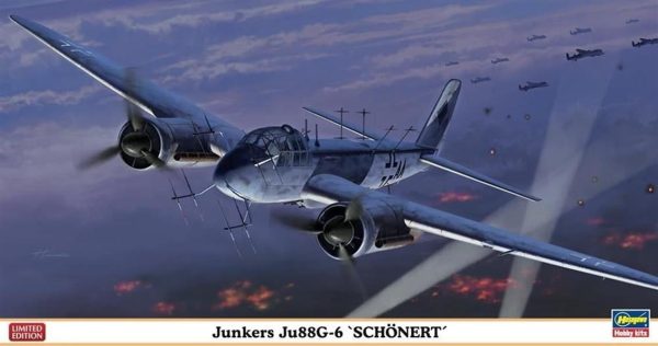 1/72 Junkers JU88G-6 Schönert Savaş Uçağı Maketi, Hasegawa 01955