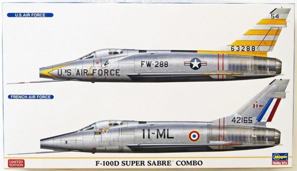 1/72 F-100D Super Sabre Combo (2 kits in the box) Savaş Uçağı Maketi, Hasegawa 02200
