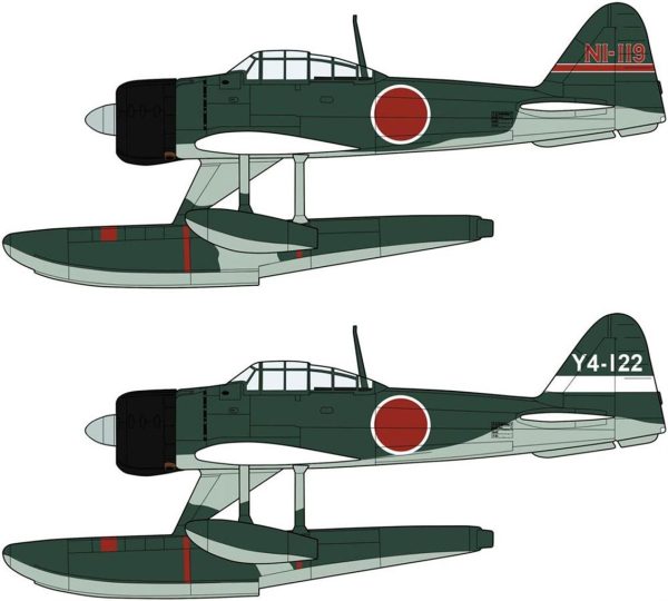 1/72 Nakajima A6M2-N Type 2 Fighter RUFE (Two kits in the box) Deniz Savaş Uçağı Maketi, Hasegawa 02220 - Görsel 2