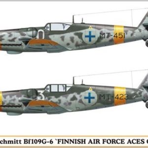 1/72 Messerschmitt Bf109G-6 (Finnish Air Force Aces Combo) (Two kits in the box) Savaş Uçağı PlasHG02259