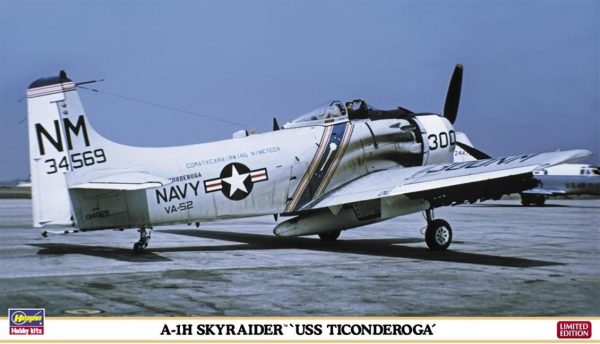 1/72 A-1H Skyraider (USS Ticonderoga) Savaş Uçağı Maketi, Hasegawa 02262