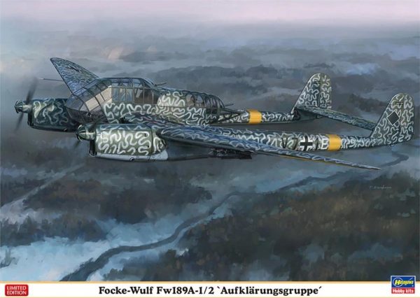 1/72 Focke Wulf Fw189A 1/2 Aufklärungsgruppe Savaş Uçağı Maketi, Hasegawa 02275