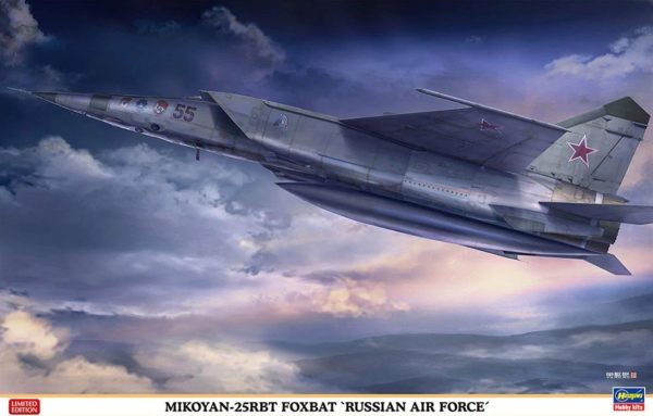 1/48 Mikoyan-25RBT Foxbat (Rus Hava Kuvvetleri) Savaş Uçağı Maketi, Hasegawa 07462