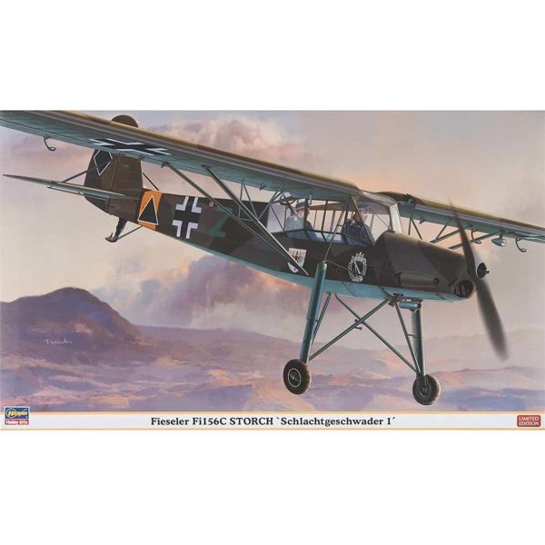 1/32 Fieseler Fi156C Storch (Schlachtgeschwader 1) Savaş Uçağı Maketi, Hasegawa 08250