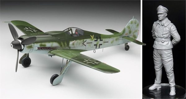 1/32 Focke-Wulf FW190D-9 Barkhorn ve Figürü Savaş Uçağı Maketi, Hasegawa 08251 - Görsel 2