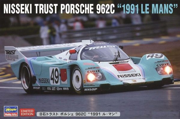 1/24 Nisseki Trust Porsche 962C 1991 LeMans Yarış Aracı Maketi, Hasegawa 20318