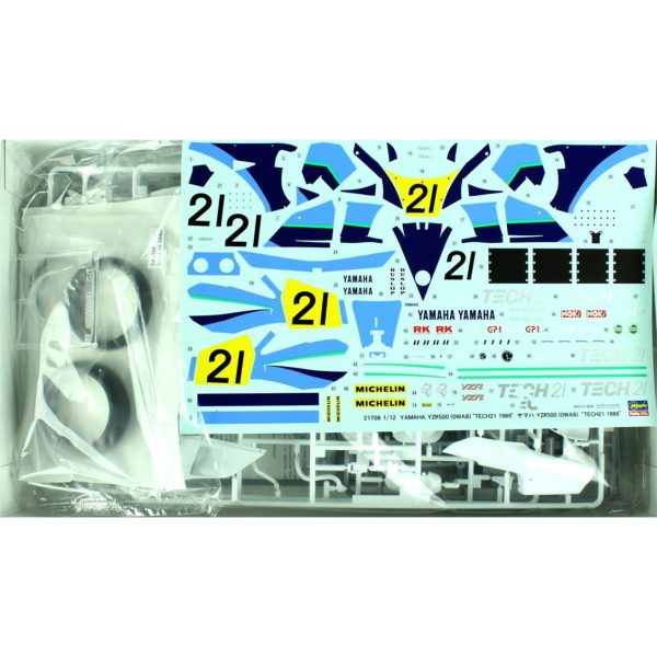 1/12 Yamaha YZR500 1989 Motosiklet Maketi, Hasegawa 21708 - Görsel 2