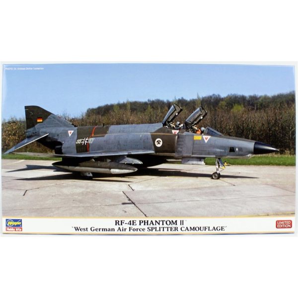 1/72 RF-4E Phantom II (West German Air Force Splıtter Camouflage) (Lim. Ed) Savaş Uçağı Maketi, Hasegawa 02445