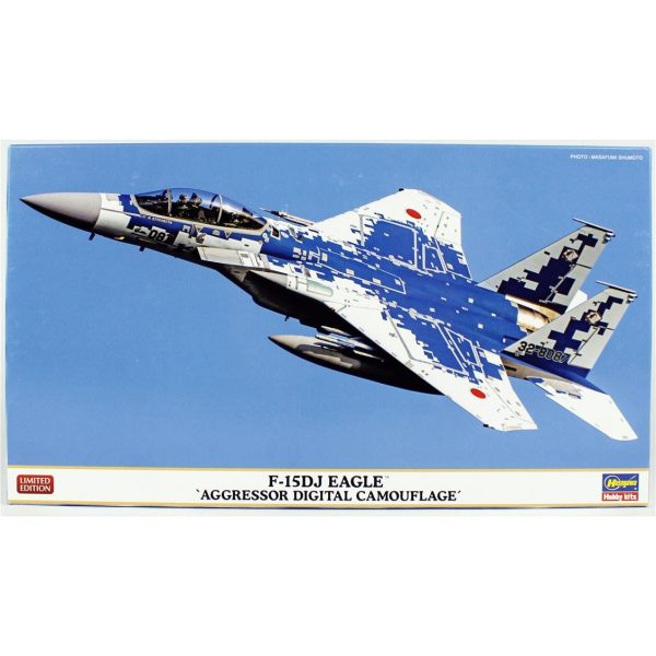 1/72 F-15DJ Eagle (Aggressor Digital Camouflage) Savaş Uçağı Maketi, Hasegawa 02454