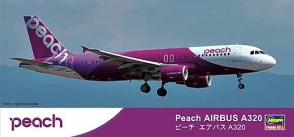 1/200 Airbus A320 Peach Aviation Yolcu Uçağı Maketi, Hasegawa 10741