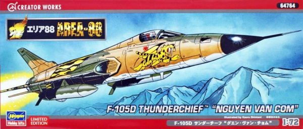 1/72 Area-88 F-105D Thunderchief (Nguyen Van Com) Savaş Uçağı Bilim Kurgu Maketi, Hasegawa 64764