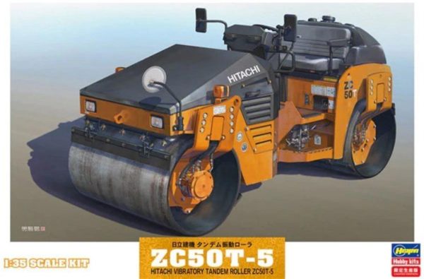 1/35 Hitachi ZC50T-5 Titreşimli Tandem Silindir Maketi, Hasegawa 66101
