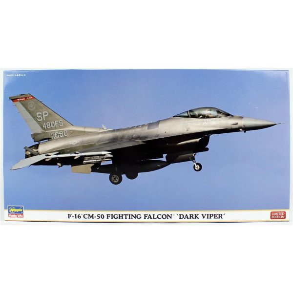 1/48 F-16CM-50 Fighting Falcon (Dark Viper) Savaş Uçağı Maketi, Hasegawa 07522