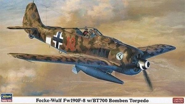 1/48 Focke-Wulf FW190F-8 ve BT700 Torpido Savaş Uçağı Maketi, Hasegawa 09950