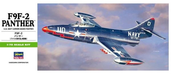 1/72 F9F-2 Panther Savaş Uçağı Maketi, Hasegawa 00242