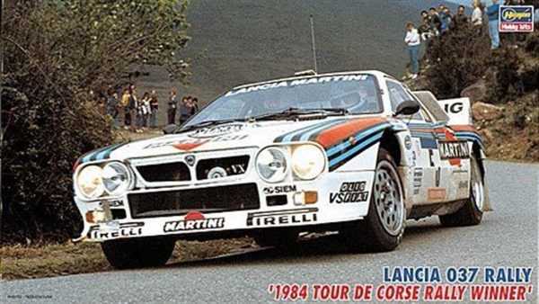 1/24 Lancia 037 (1984 Tour De Corse Ralli Şampiyonu) Yarış Aracı Maketi, Hasegawa 25030