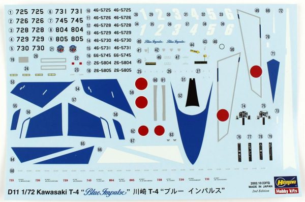 1/72 KawasakiT-4 (Blue Impulse) Savaş Uçağı Maketi, Hasegawa 01441 - Görsel 4