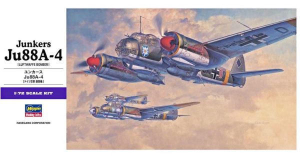 1/72 Junkers JU88A-4 Savaş Uçağı Maketi, Hasegawa 00555