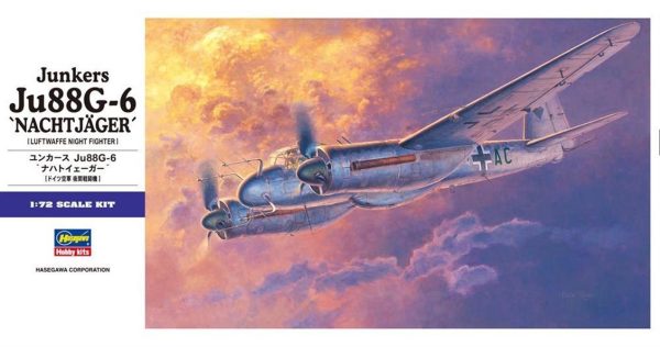 1/72 Junkers JU88G-6 (Gece Avcısı) Savaş Uçağı Maketi, Hasegawa 01562