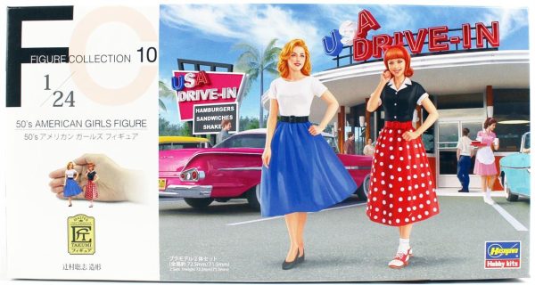 1/24 50 li Yılların Amerikan Kızları Maketi, Hasegawa 29110