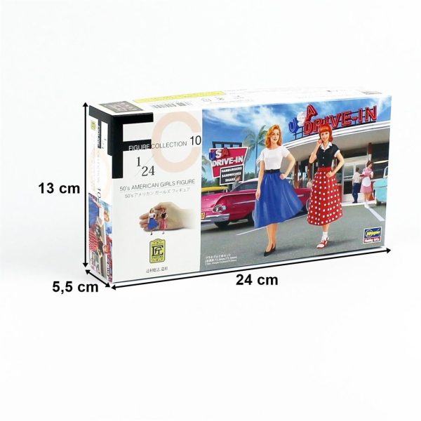 1/24 50 li Yılların Amerikan Kızları Maketi, Hasegawa 29110 - Görsel 5