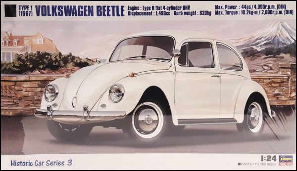 1/24 Volkswagen Beetle 1967 Araba Maketi, Hasegawa 21203