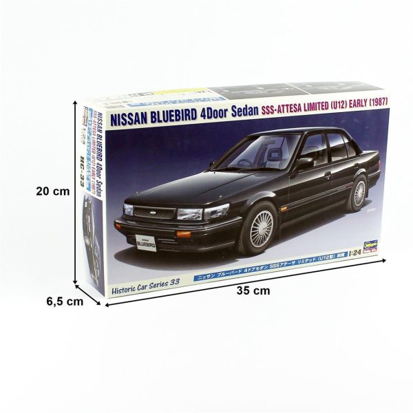1/24 Nissan Bluebird 4-Door Sedan SSS-Attesa Limited (U12) 1987 Araba Maketi, Hasegawa 21133 - Görsel 5