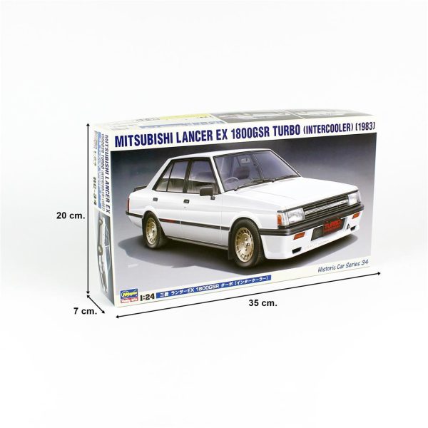 1/24 Mitsubishi Lancer EX 1800GSR Turbo (Intercooler) Araba Maketi, Hasegawa 21134 - Görsel 5
