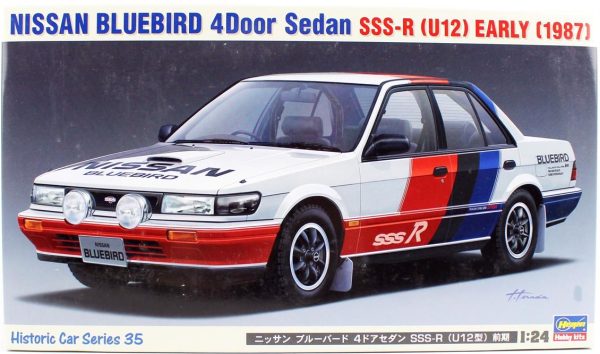 1/24 Nissan Bluebird 4-Door Sedan SSS-R (U12) 1987 Araba Maketi, Hasegawa 21135