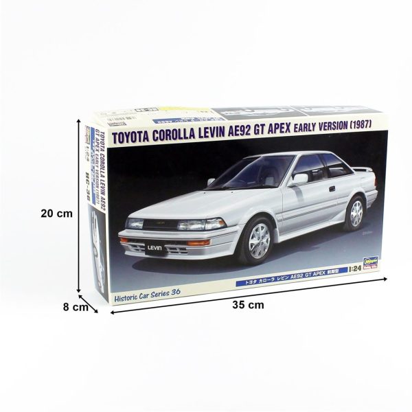 1/24 Toyota Corolla Nevin AE92 Apex 1987 Araba Maketi, Hasegawa 21136 - Görsel 5