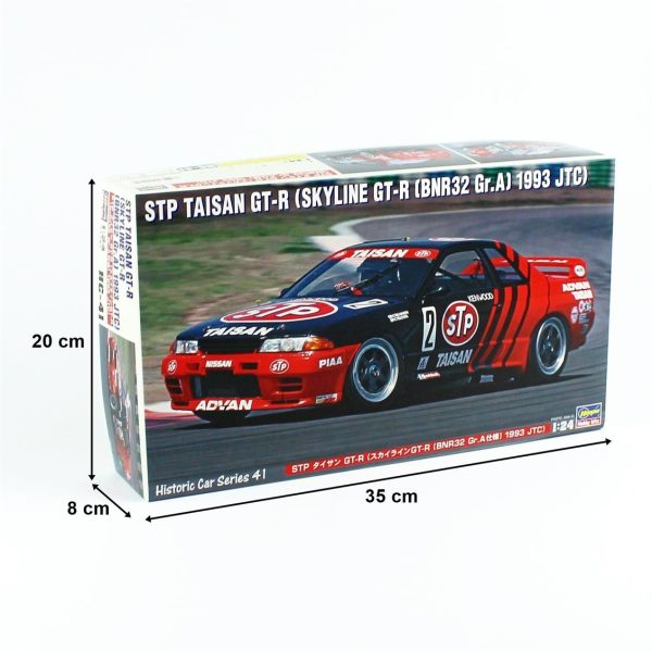 1/24 STP Taisan GT-R (Skyline GT-R [BNR32 Gr.A] 1993 JTC) Yarış Aracı Maketi, Hasegawa 21141 - Görsel 5