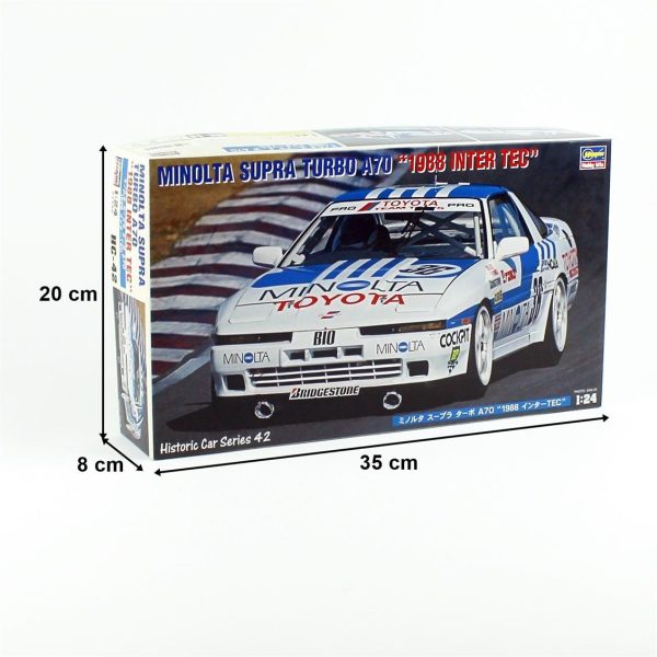 1/24 Minolta Supra Turbo A70 (1988 Inter Tec) Yarış Aracı Maketi, Hasegawa 21142 - Görsel 5