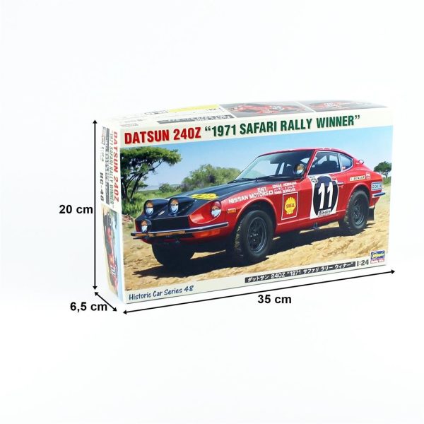 1/24 Datsun 240Z (1971 Safari Rally Winner) Yarış Aracı Maketi, Hasegawa 21148 - Görsel 5