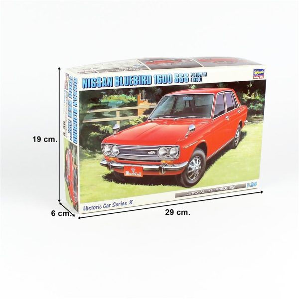 1/24 Nissan Bluebird 1600 SSS P510WTK (1969) Araba Maketi, Hasegawa 21108 - Görsel 5