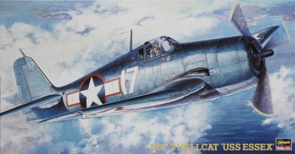 1/48 F6F-3 Hellcat (USS Essex) Savaş Uçağı Maketi, Hasegawa 09134