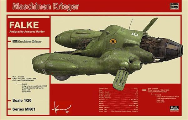 1/20 Antigravity Armored Raider Bilim Kurgu Maketi, Hasegawa 64001